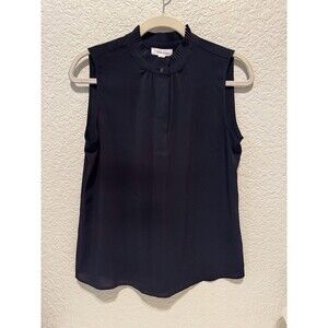 Calvin Klein Womens Top Navy  Sleeveless Tank Shell Size S-NWT